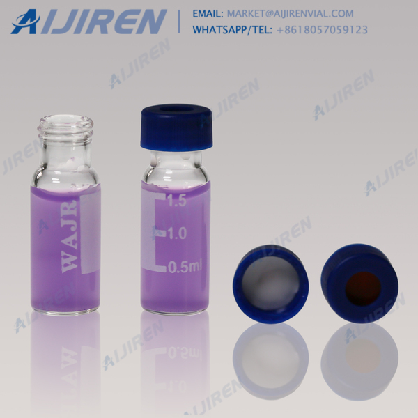 High quality amber vials with caps for liquid autosampler